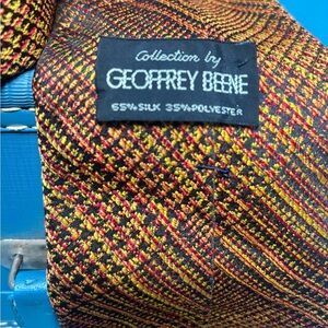 Geoffrey Beene Vibrant Checkered Tie vintage